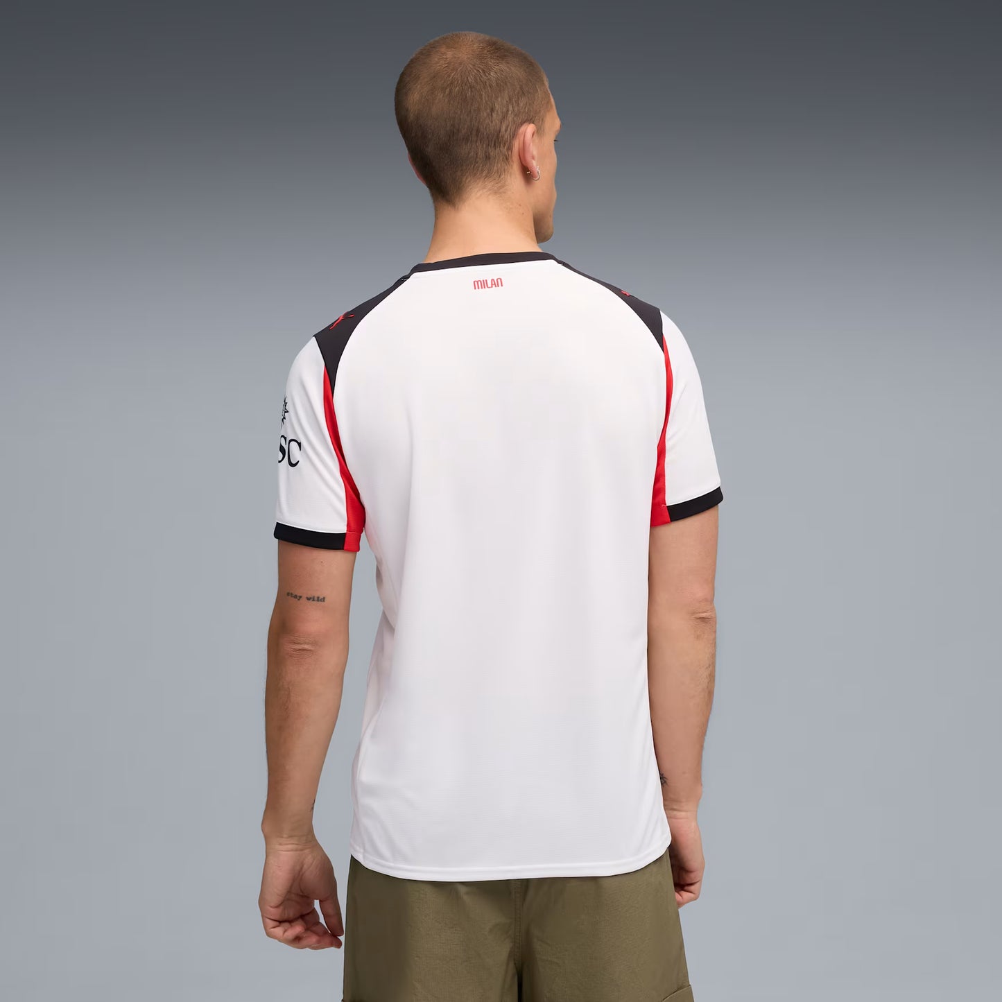 PUMA AC Milan 25/26 Away Jersey – Pure White with Diavoletto Fire
