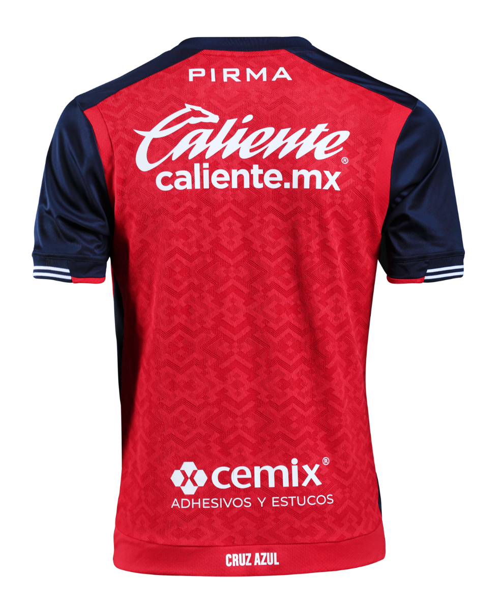 Pirma Cruz Azul 24/25 Third Jersey back view red navy