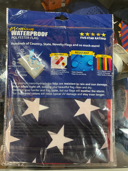 usa flag package back