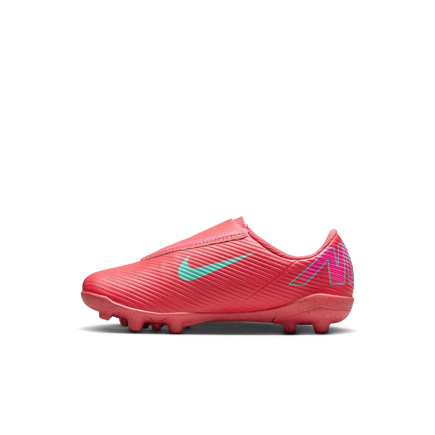 Nike Jr Vapor 16 Club MG Mad Energy Pack side view Ember Glow Aurora Green
