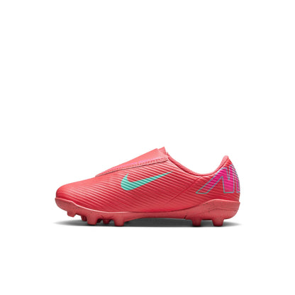 Nike Jr Vapor 16 Club MG Mad Energy Pack side view Ember Glow Aurora Green
