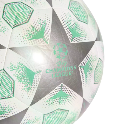 Close-up of UEFA crest and panel graphics