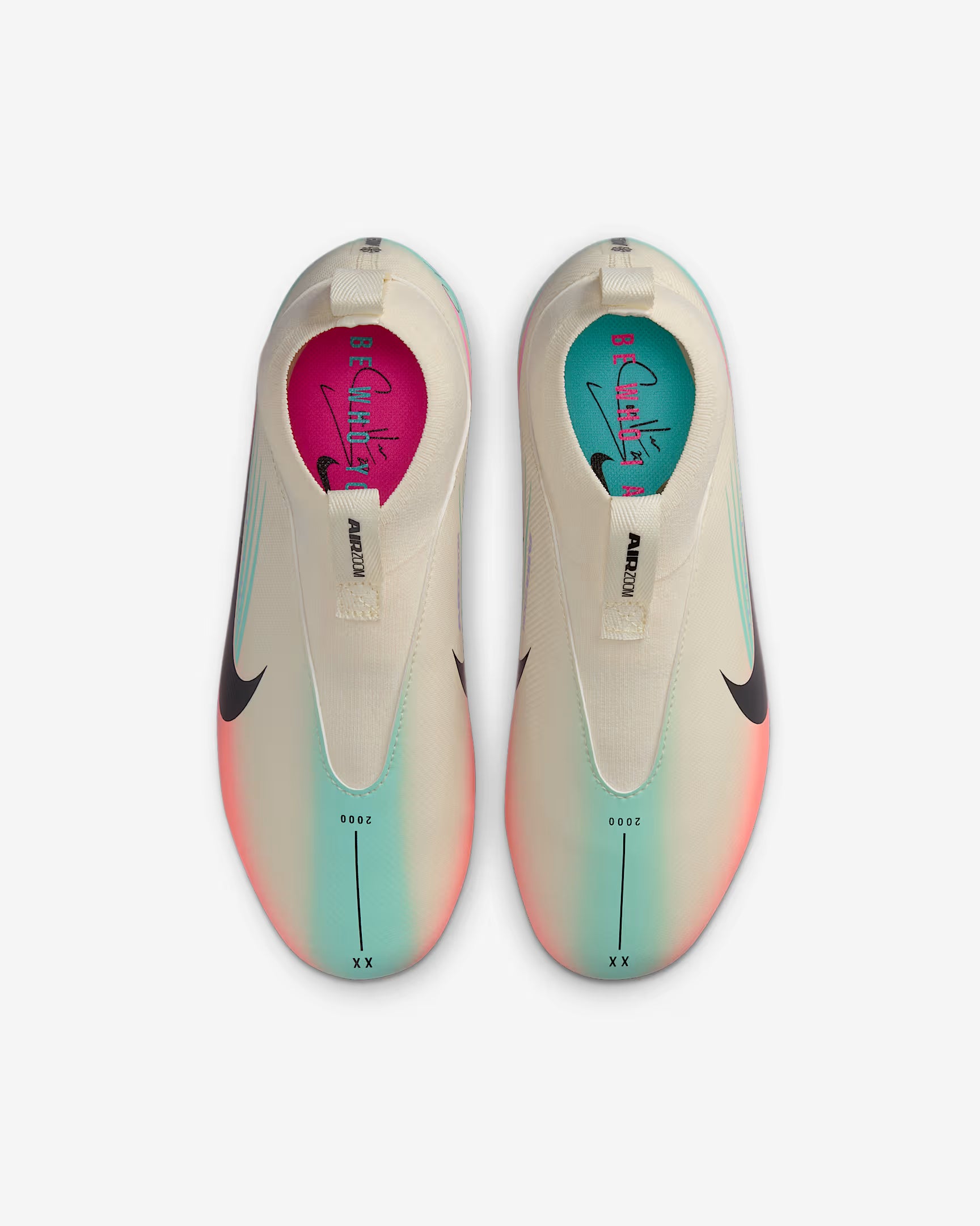 Nike Jr Superfly 10 Academy Sam Kerr top view NikeSkin surface and chevrons