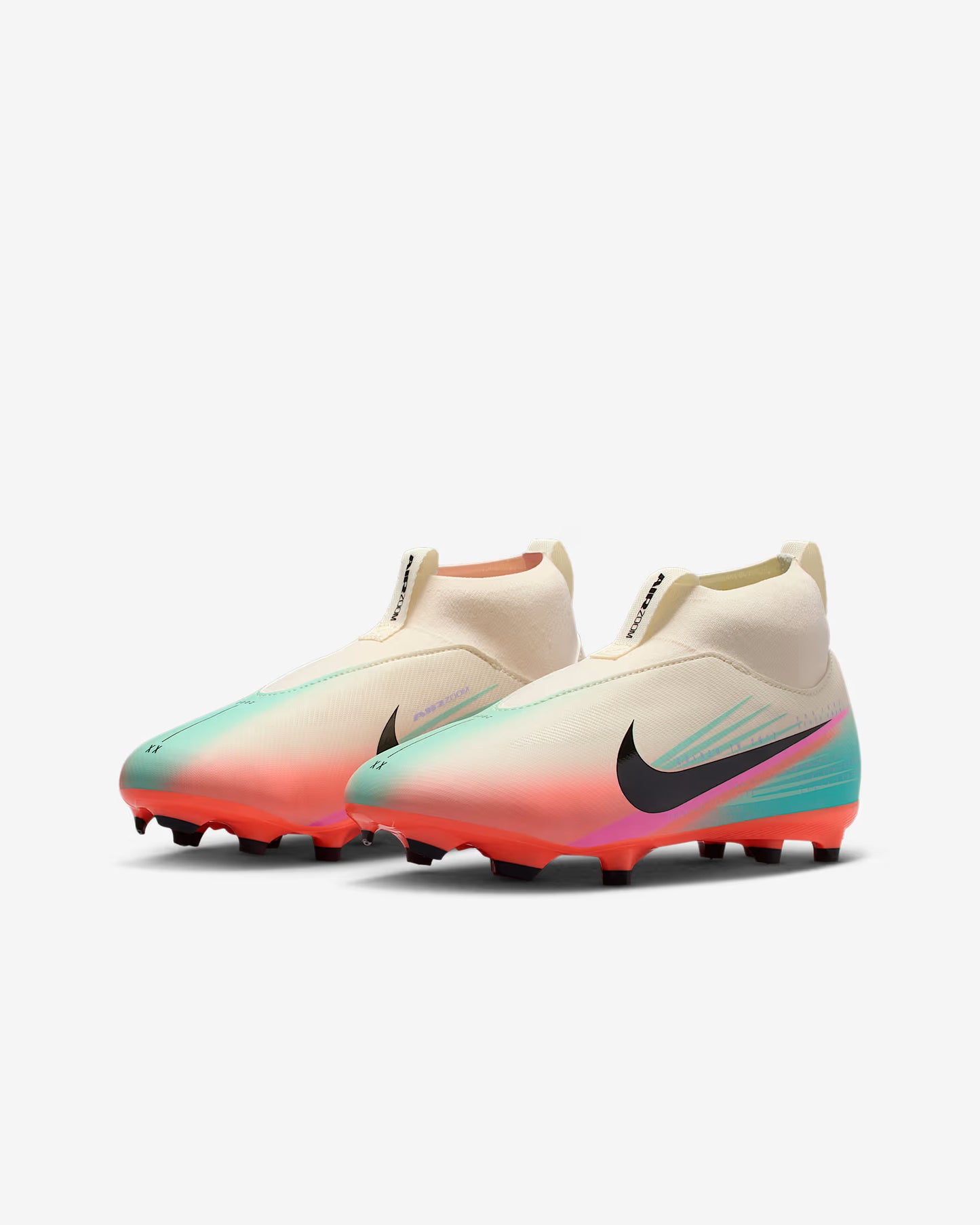 Nike Jr Mercurial Superfly 10 Academy Sam Kerr side view Pale Ivory Black