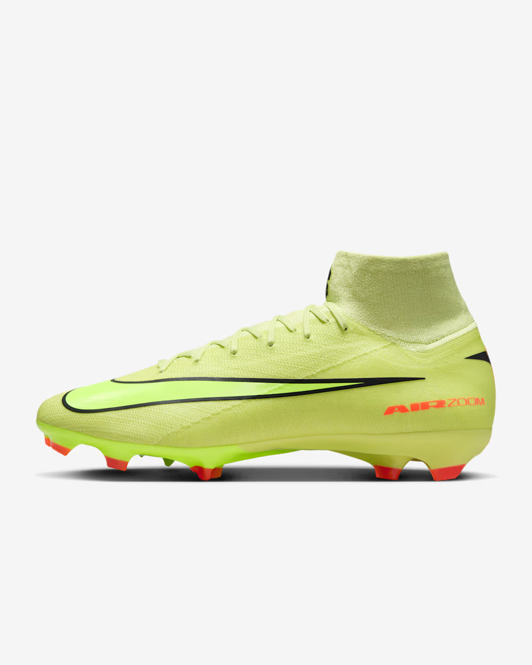 Nike Mercurial Superfly 10 Pro FG HF9433-300 side view Limelight Hyper Crimson Volt