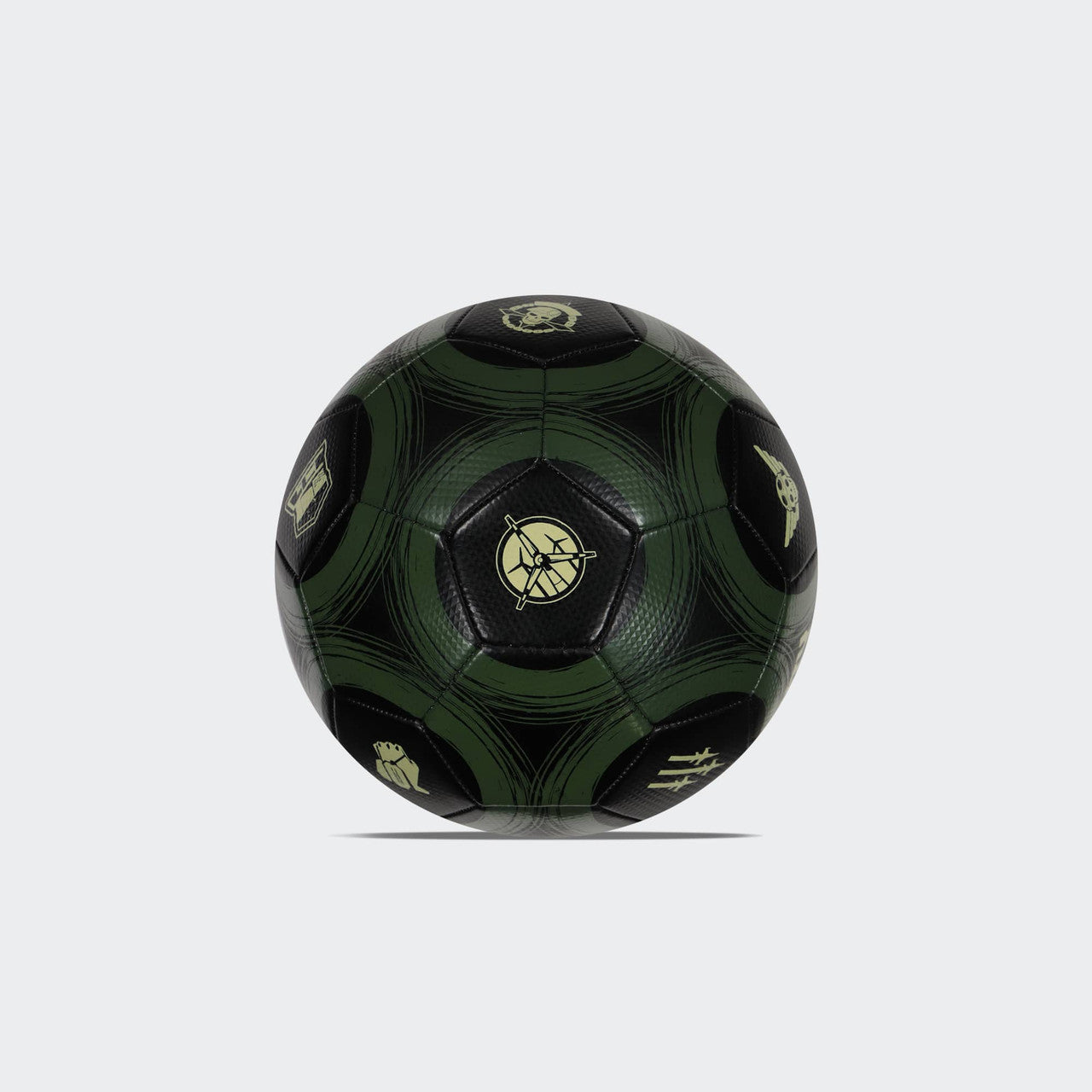 Call of Duty x CHARLY Special Edition Soccer Ball #5 side angle showing design panels